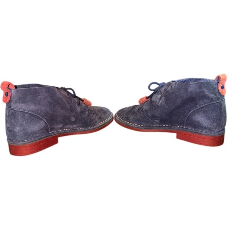 Hush Puppies Cyra Catelyn Blue Suede Ankle Booties Size 8.5 Chukka Desert Boots - Picture 4 of 8